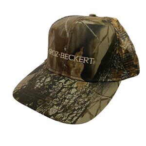 Groz Beckert Realtree Camo SnapBack Hat Paramount Apparel Mesh Cap Camouflage